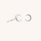 Crescent Moon Studs in Silver-Astrid &amp; Miyu