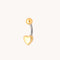 Heart Titanium Belly Bar in Gold-Astrid &amp; Miyu