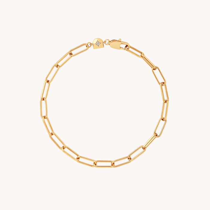 Bold Piccadilly Chain Bracelet in Gold-Astrid &amp; Miyu