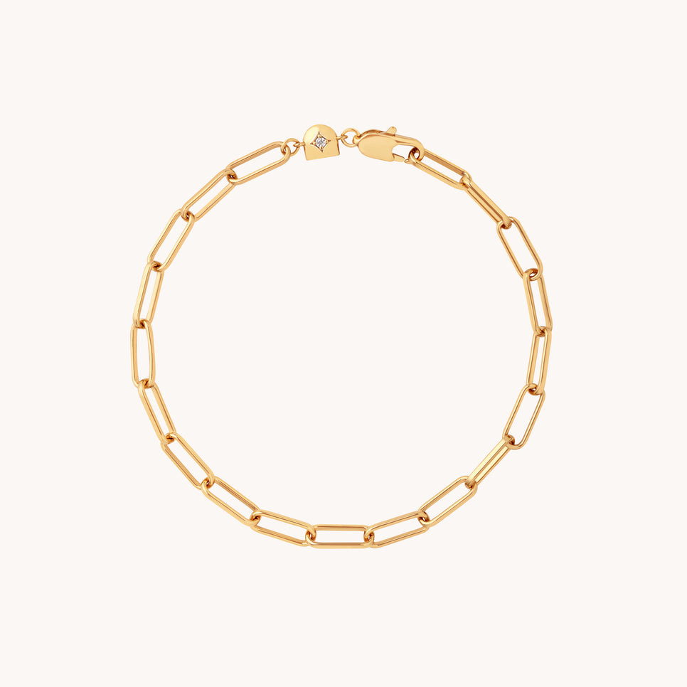 Bold Piccadilly Chain Bracelet in Gold-Astrid &amp; Miyu