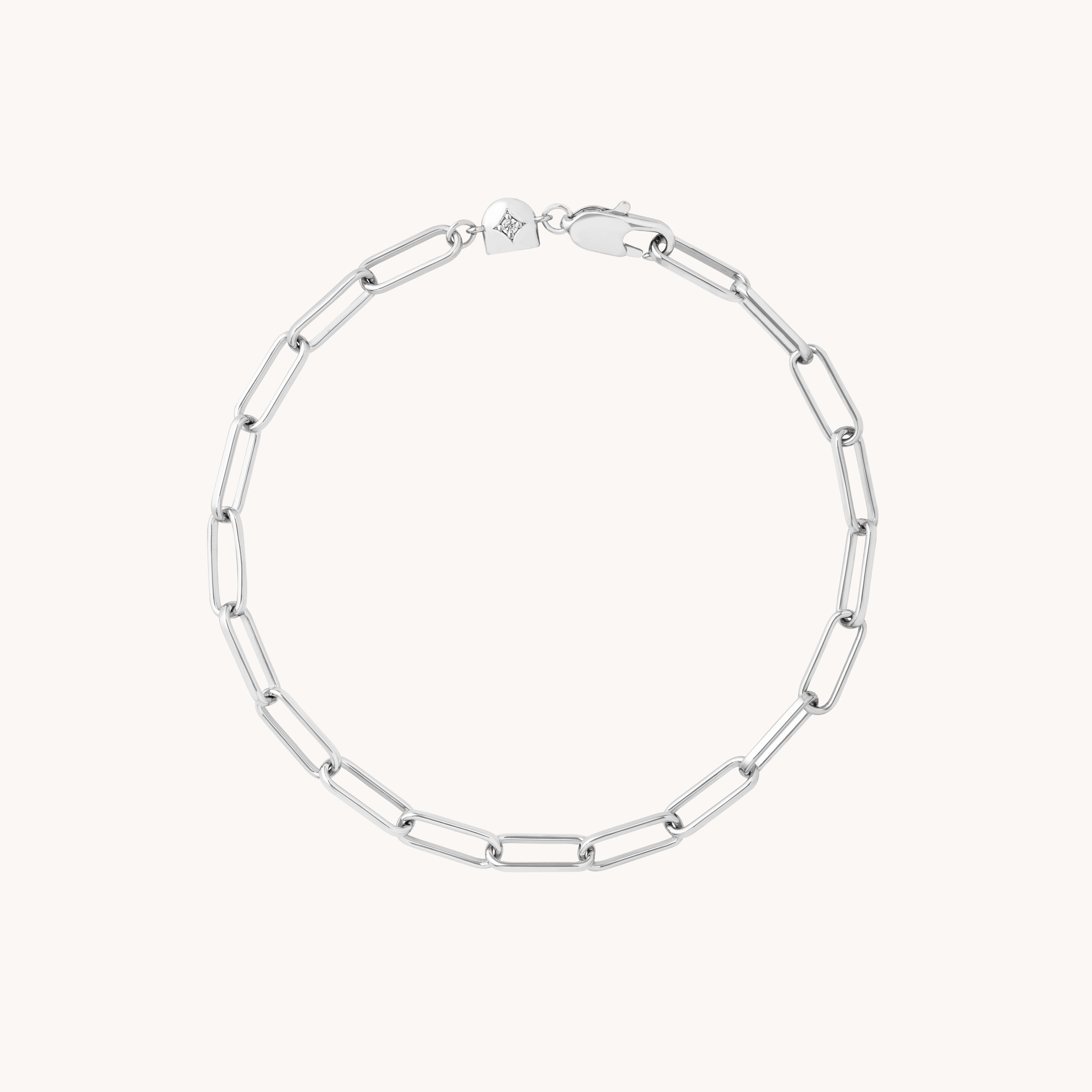 Bold Piccadilly Chain Bracelet in Silver-Astrid &amp; Miyu