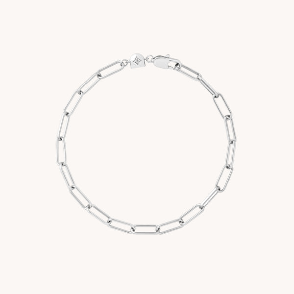 Bold Piccadilly Chain Bracelet in Silver-Astrid &amp; Miyu