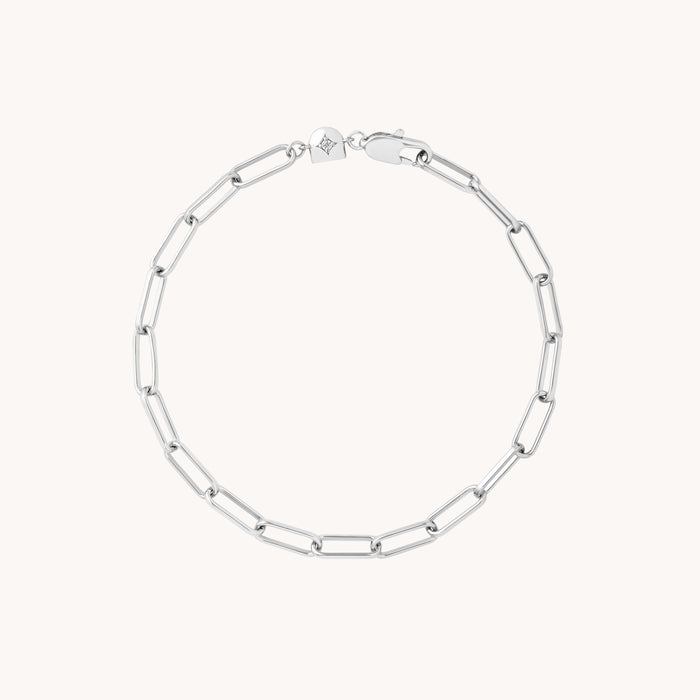 Bold Piccadilly Chain Bracelet in Silver-Astrid &amp; Miyu