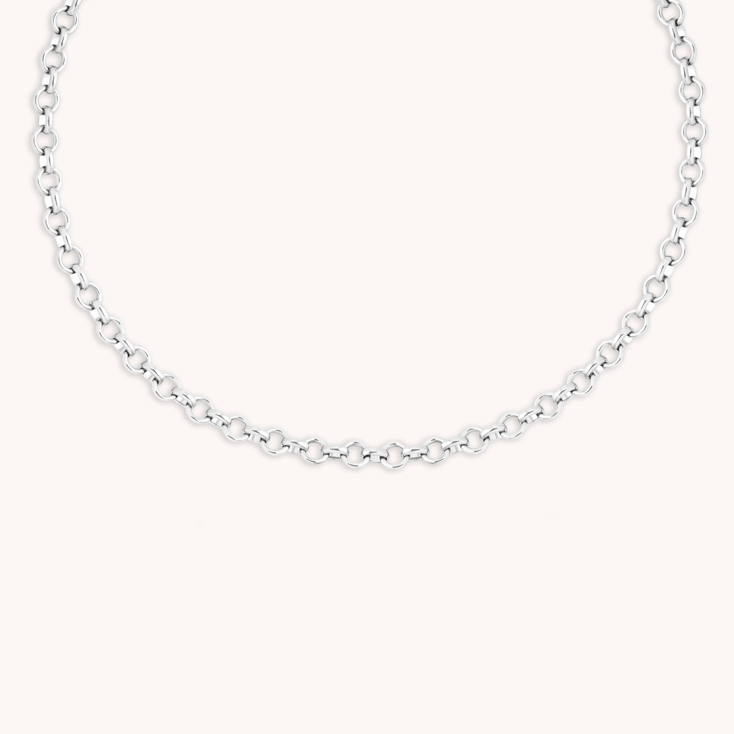 Bold Chelsea Chian Necklace in Silver-Astrid &amp; Miyu