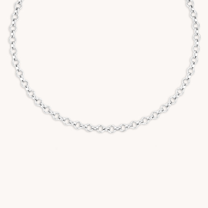 Bold Chelsea Chian Necklace in Silver-Astrid &amp; Miyu