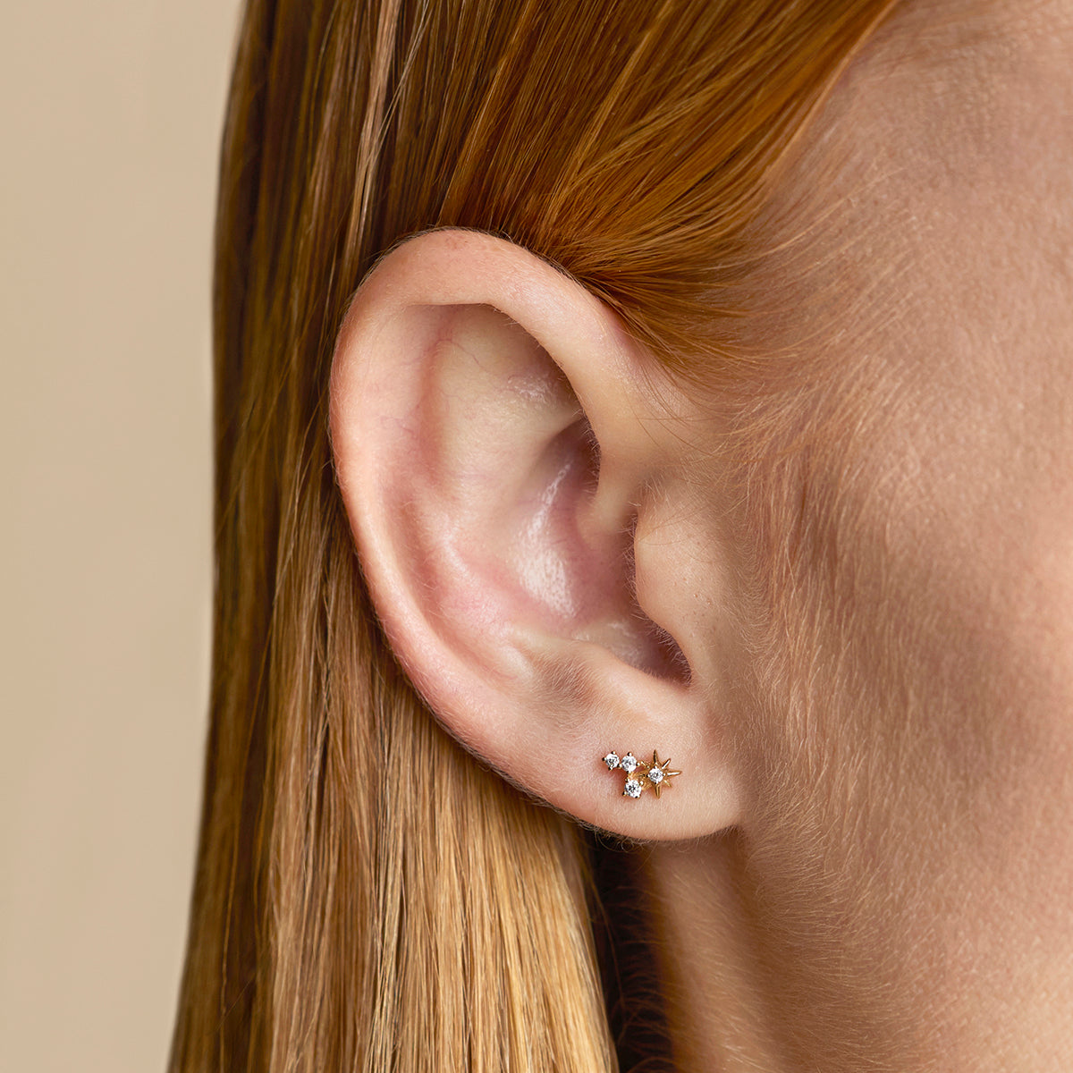 Star Trail Studs in Gold-Astrid &amp; Miyu