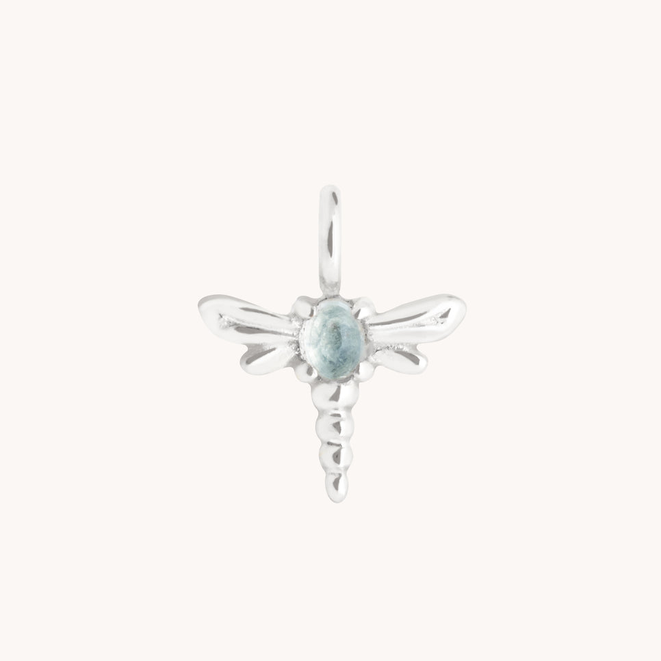 Dragonfly Charm 9k White Gold-Astrid &amp; Miyu