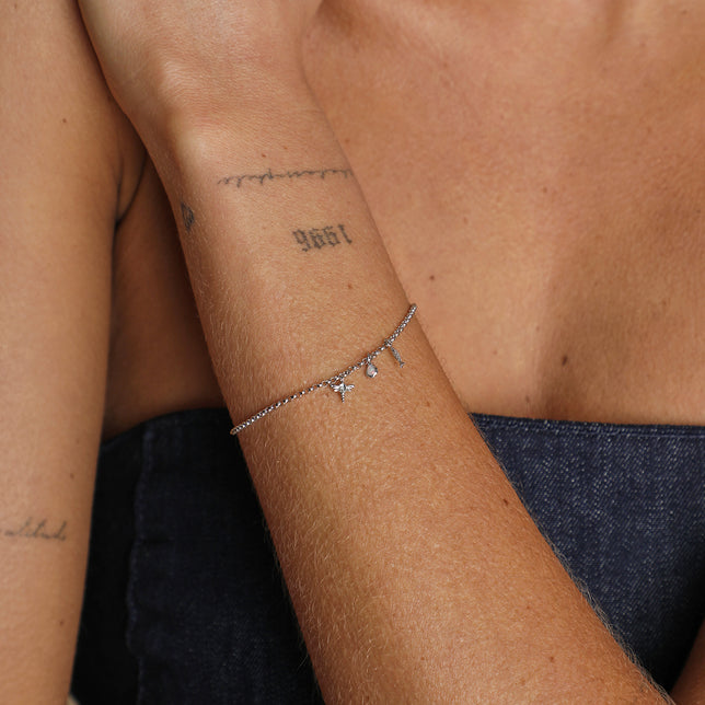 Dragonfly Charm 9k White Gold-Astrid &amp; Miyu