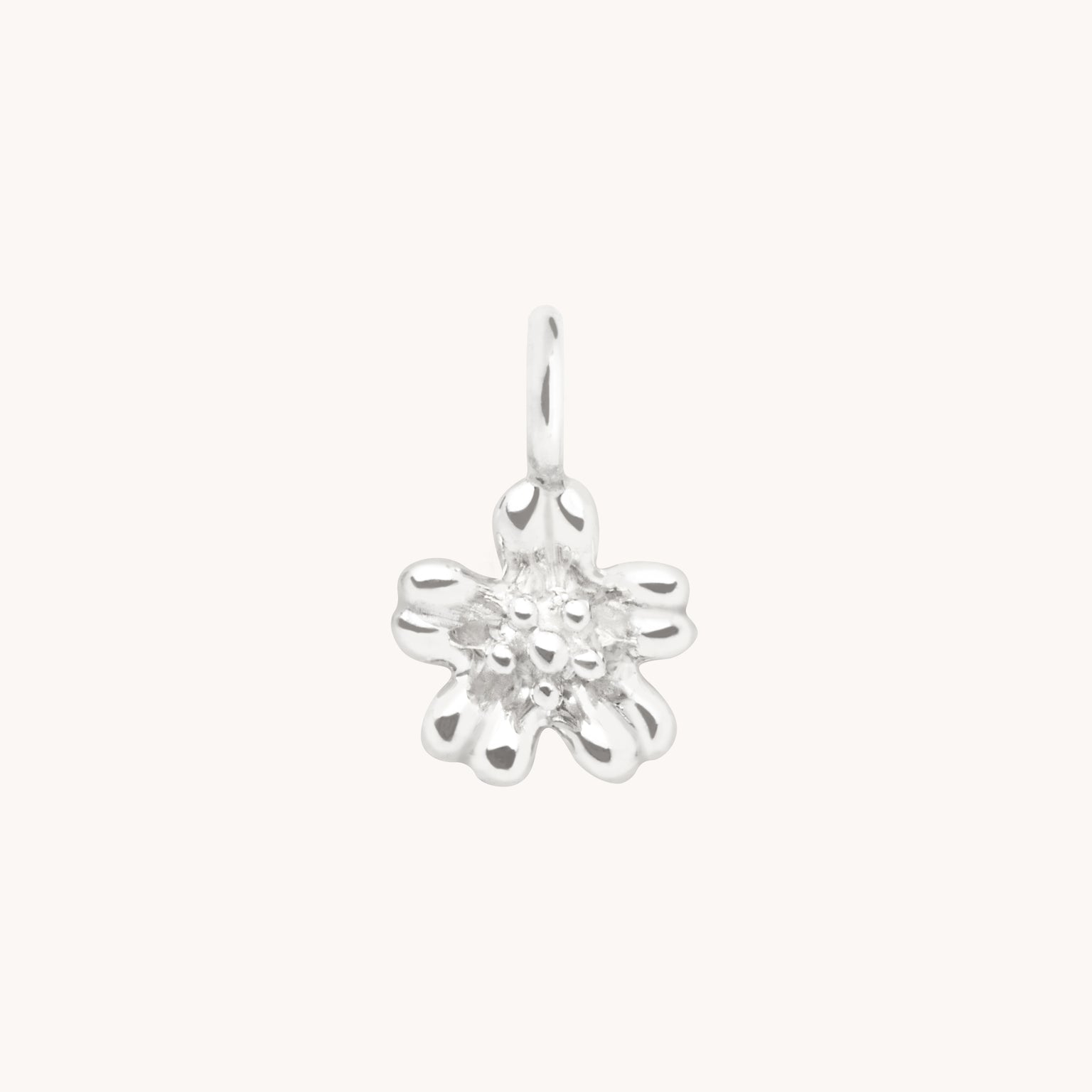 Flower Charm 9k White Gold-Astrid &amp; Miyu