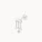 Cosmic Star Multi Charm Hidden Helix in Solid White Gold-Astrid &amp; Miyu