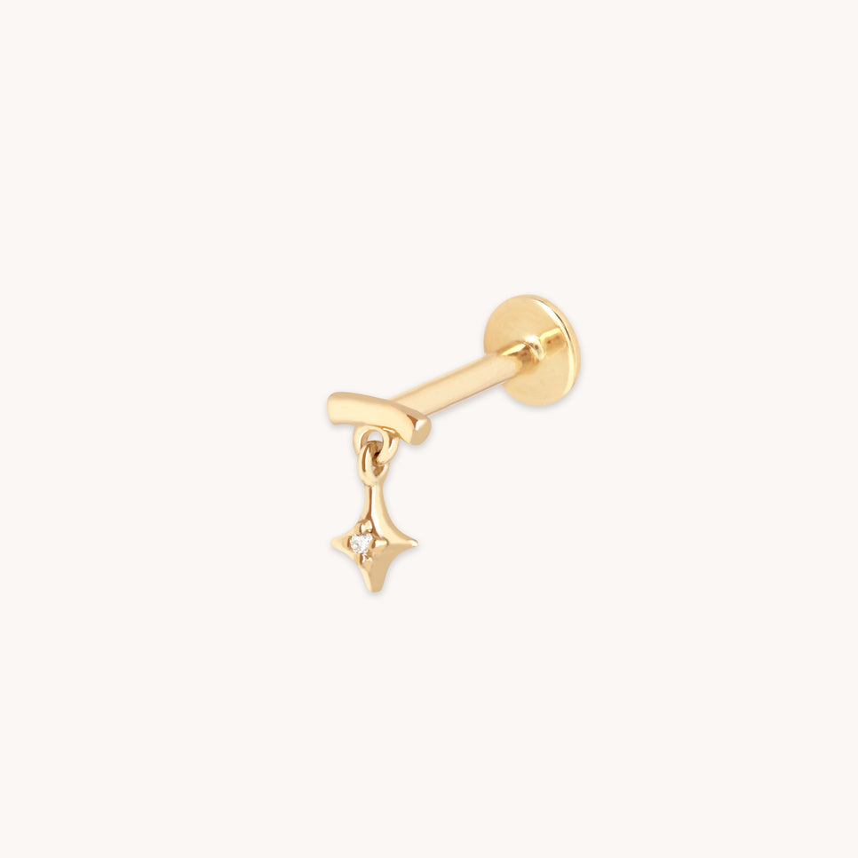 Cosmic Star Single Charm Hidden Helix in Solid Gold-Astrid &amp; Miyu