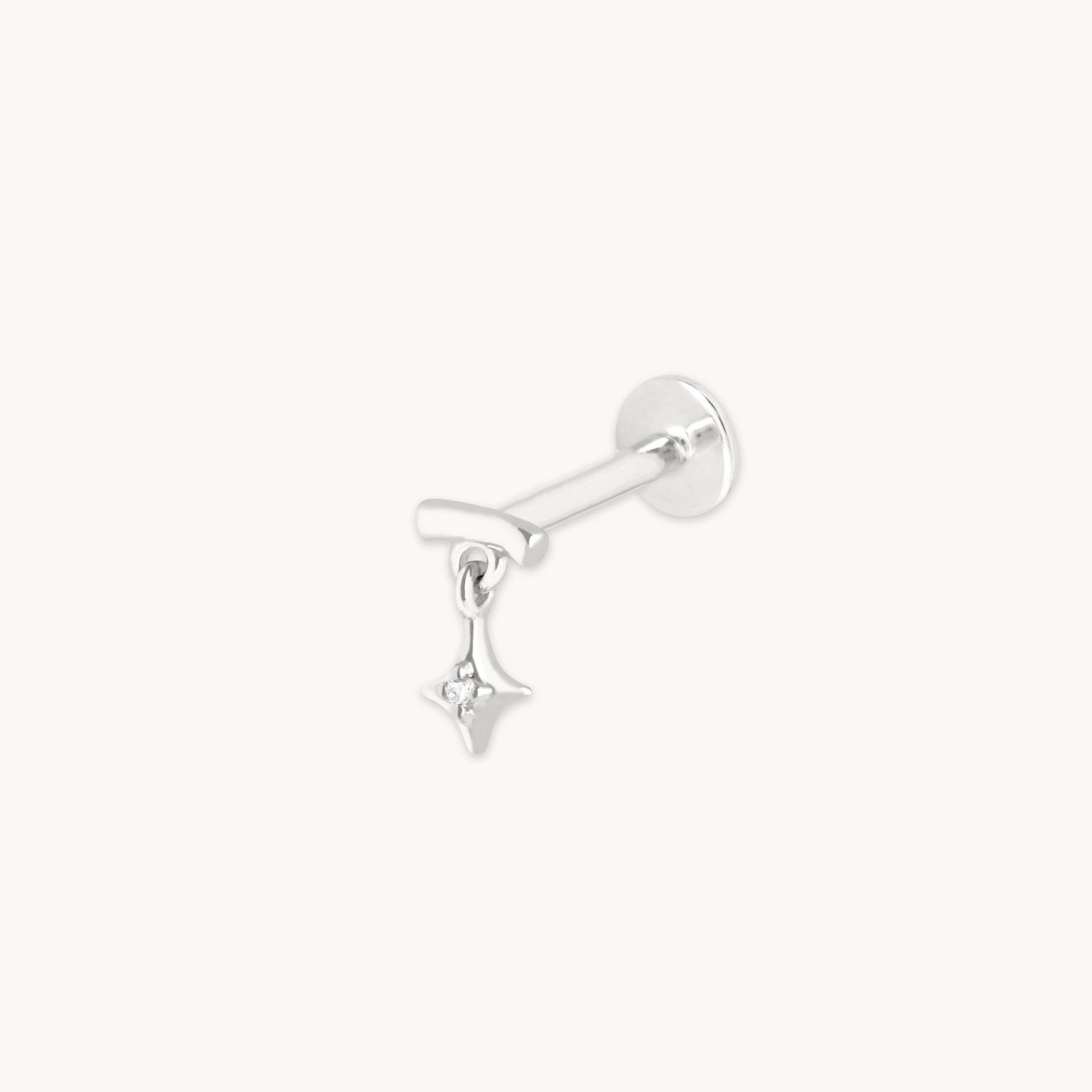 Cosmic Star Single Charm Hidden Helix in Solid White Gold-Astrid &amp; Miyu