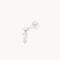 Pear Charm Hidden Helix in Solid White Gold-Astrid &amp; Miyu