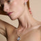 Blue Lace Agate Stone Hoops in Silver-Astrid &amp; Miyu