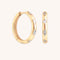 Blue Lace Agate Sun Hoops in Gold-Astrid &amp; Miyu