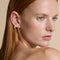 Blue Lace Agate Sun Hoops in Gold-Astrid &amp; Miyu