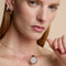 Blue Lace Agate Pendant Necklace in Gold-Astrid &amp; Miyu