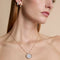 Blue Lace Agate Pendant Necklace in Gold-Astrid &amp; Miyu