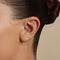 Diamond Double Gem Piercing Stud in Solid Gold-Astrid &amp; Miyu