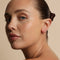 Diamond Double Gem Piercing Stud in Solid Gold-Astrid &amp; Miyu