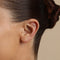 Diamond Curved Piercing Stud in Solid Gold-Astrid &amp; Miyu