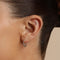 Diamond Curved Piercing Stud in Solid White Gold-Astrid &amp; Miyu