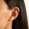 April White Topaz - Snake Piercing Stud in Solid Gold - Piercing Stud - Astrid &amp; Miyu
