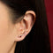 April White Topaz - Snake Piercing Stud in Solid Gold - Piercing Stud - Astrid &amp; Miyu