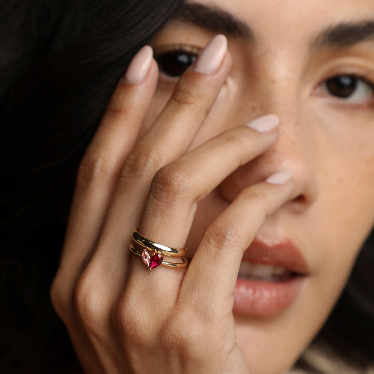 Astrid et Miyu Milestone Ring in Solid Gold-Astrid &amp; Miyu