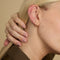 Flat Back Labret Studs - Heart Cluster Piercing Stud in Solid Gold - Piercing Studs - Astrid &amp; Miyu