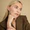 Flat Back Labret Studs - Heart Cluster Piercing Stud in Solid Gold - Piercing Studs - Astrid &amp; Miyu