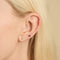 Garnet Heart Piercing Stud in Solid White Gold-Astrid &amp; Miyu
