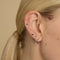 Garnet Heart Piercing Stud in Solid White Gold-Astrid &amp; Miyu