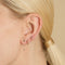 Flat Back Labret Studs - Heart White Topaz Piercing Stud in Solid Gold - Piercing Studs - Astrid &amp; Miyu