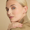 Flat Back Labret Studs - Heart White Topaz Piercing Stud in Solid Gold - Piercing Studs - Astrid &amp; Miyu