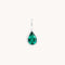 Birthstone Charms - Emerald Pear Charm 9k White Gold - Welding Charm - Astrid &amp; Miyu