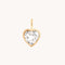 Motif Charms - Heart White Topaz Charm 9k Gold - Welding Charm - Astrid &amp; Miyu