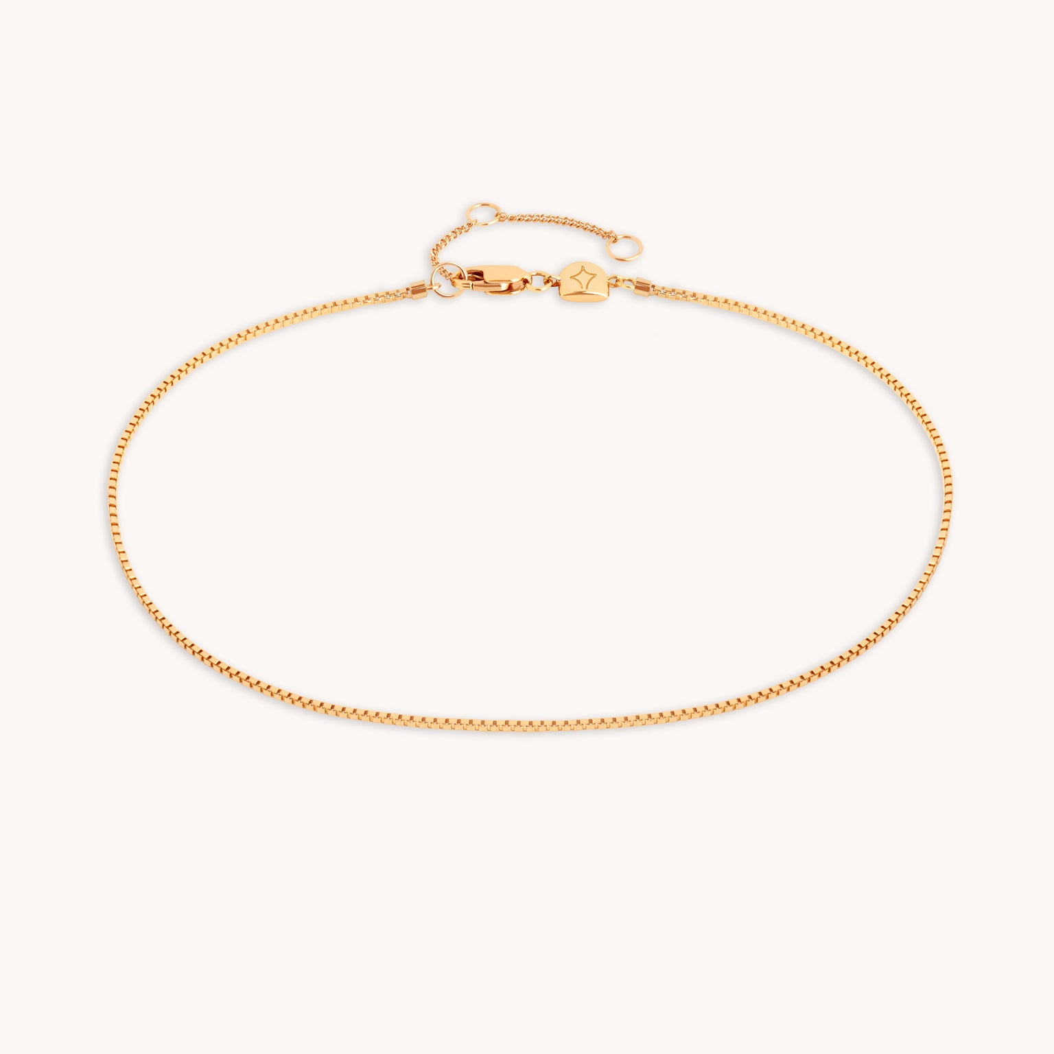 Essential Box Chain Anklet in Gold-Astrid &amp; Miyu