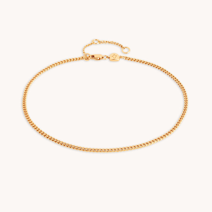 Essential Curb Chain Anklet in Gold-Astrid &amp; Miyu