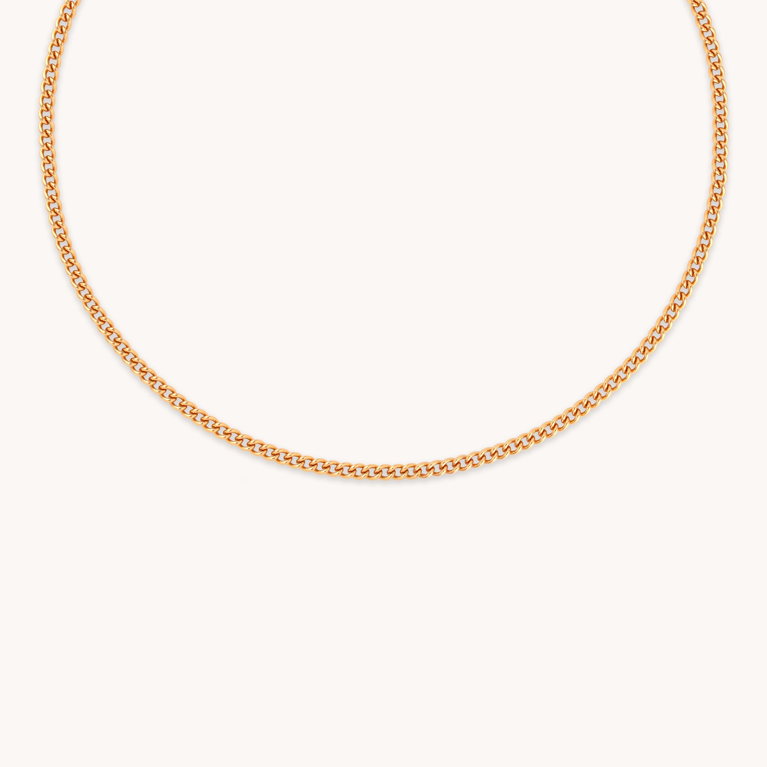 Bold Essential Curb Chain Necklace in Gold-Astrid &amp; Miyu