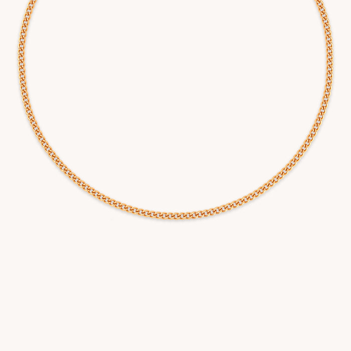 Bold Essential Curb Chain Necklace in Gold-Astrid &amp; Miyu