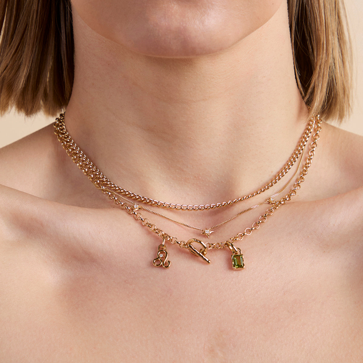 Bold Essential Curb Chain Necklace in Gold-Astrid &amp; Miyu
