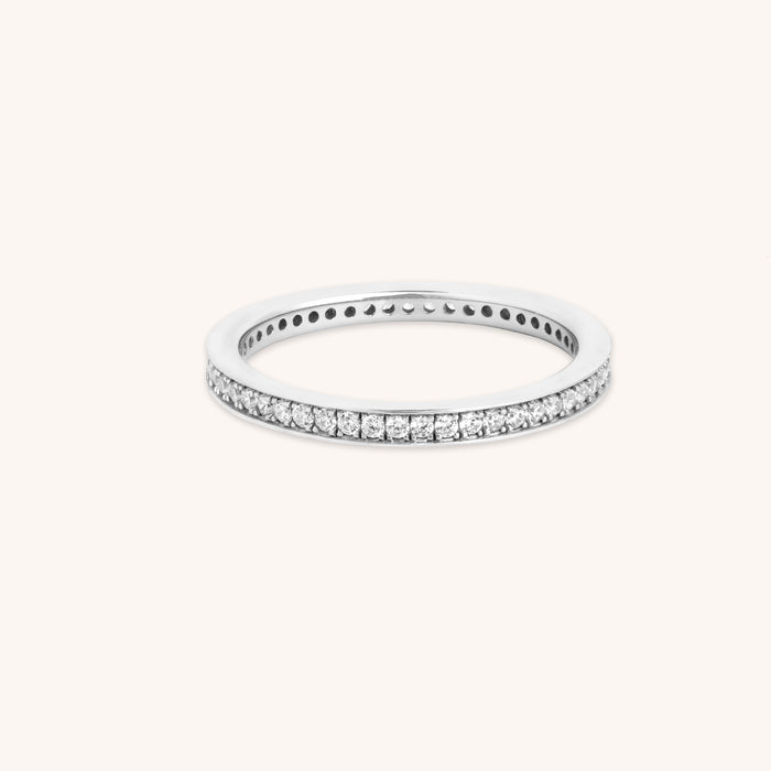 Crystal Stacking Ring in Silver-Astrid &amp; Miyu