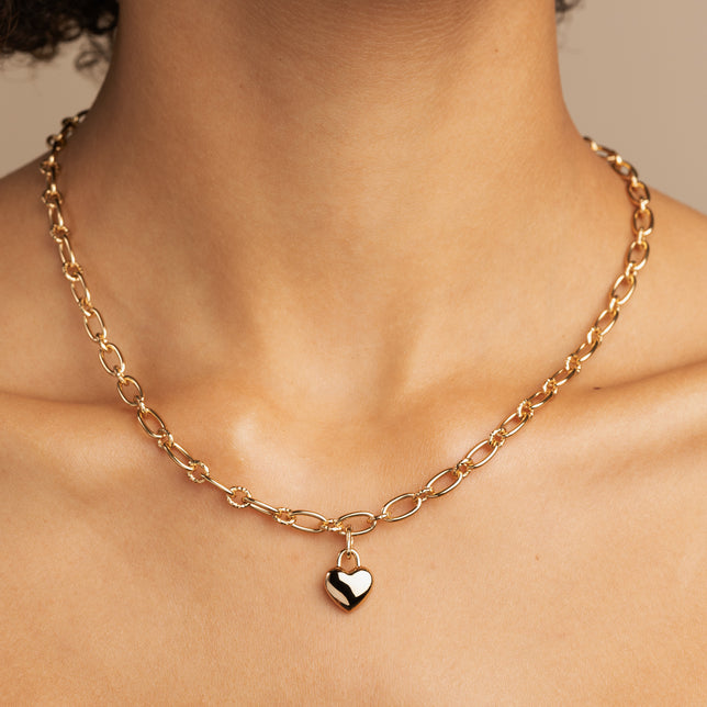 18k Gold Plated Jewellery - Love Heart Talisman Charm in Gold - Talisman Charm - Astrid & Miyu