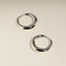 Dome Medium Hoops in Silver-Astrid &amp; Miyu