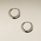Dome Medium Hoops in Silver-Astrid &amp; Miyu