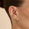 Blue Crystal Fan Titanium Piercing Stud in Gold-Astrid &amp; Miyu