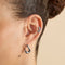Blue Crystal Fan Titanium Piercing Stud in Platinum-Astrid &amp; Miyu