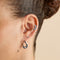 Blue Crystal Fan Titanium Piercing Stud in Platinum-Astrid &amp; Miyu