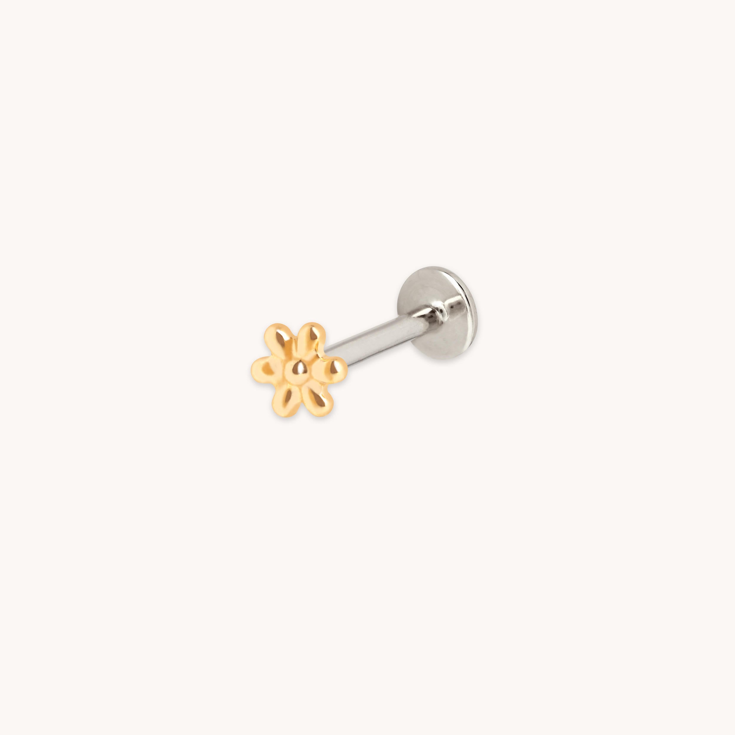 Flower Titanium Piercing Stud in Gold-Astrid &amp; Miyu